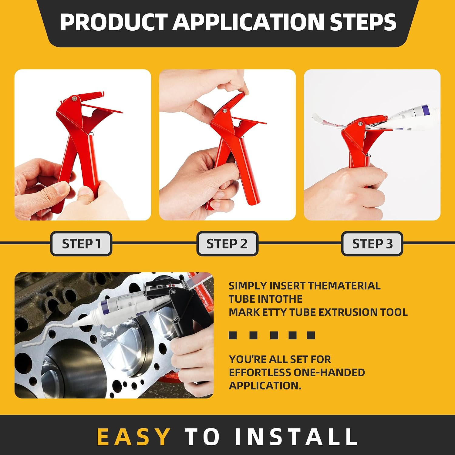 2.5″ Industrial Silicone Extrusion Tool for RTV Tubes – Easy-Grip Dispenser, Max