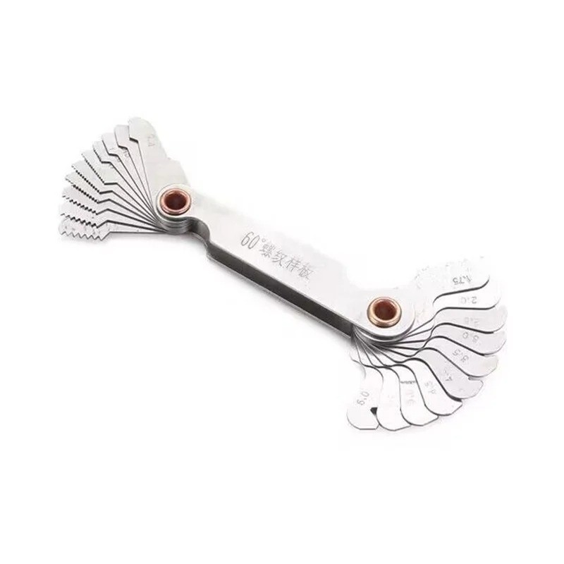 Metric Inch Thread Pitch Gauge Screw Thread Measuring Tool Plug Gauge Set