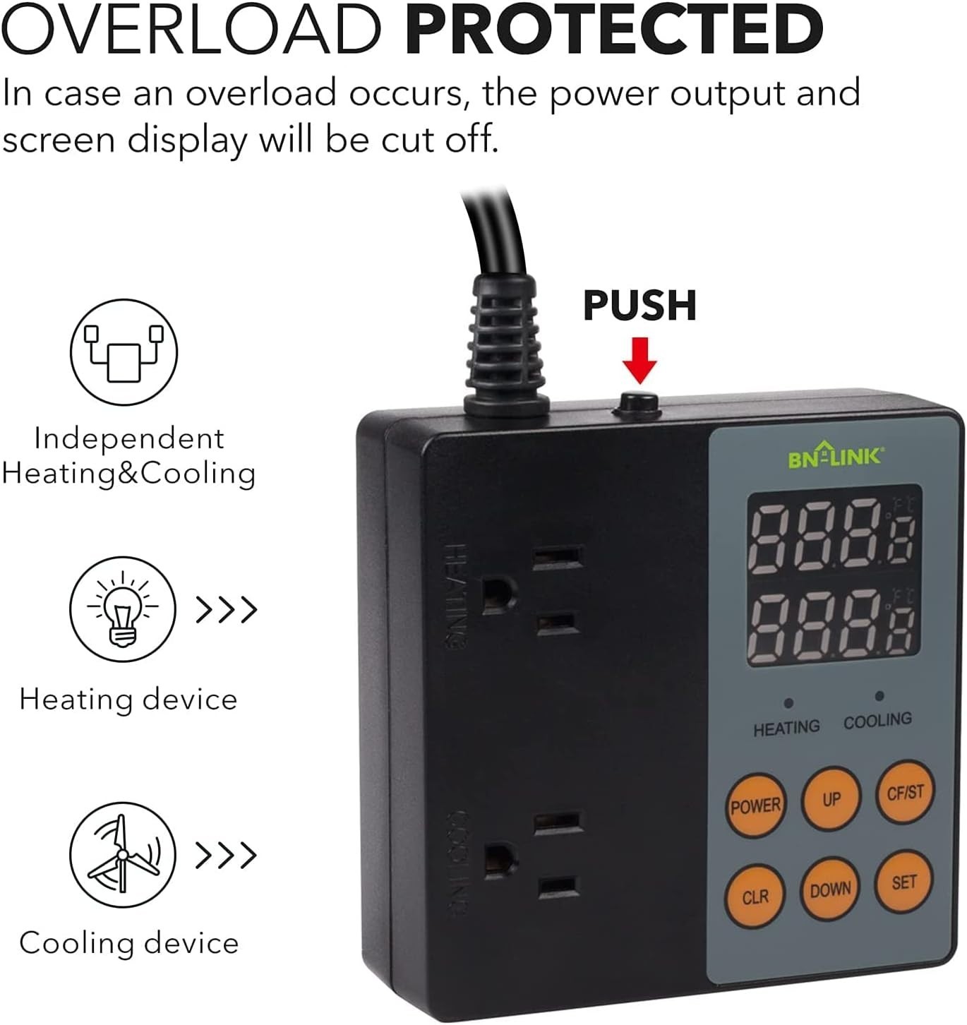 Safe & Reliable Temperature Controller with Dual Functionality – 15A/1875W Max
