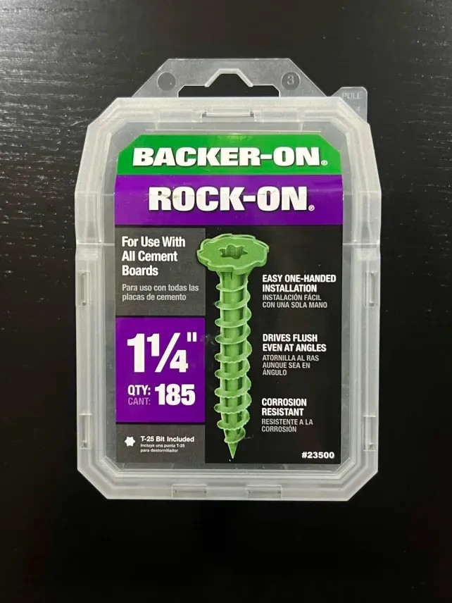 Backer-on Star Drive Serrated Head Cement Board Screws 1-1/4/ 1-5/8/ 2-1/4 in.