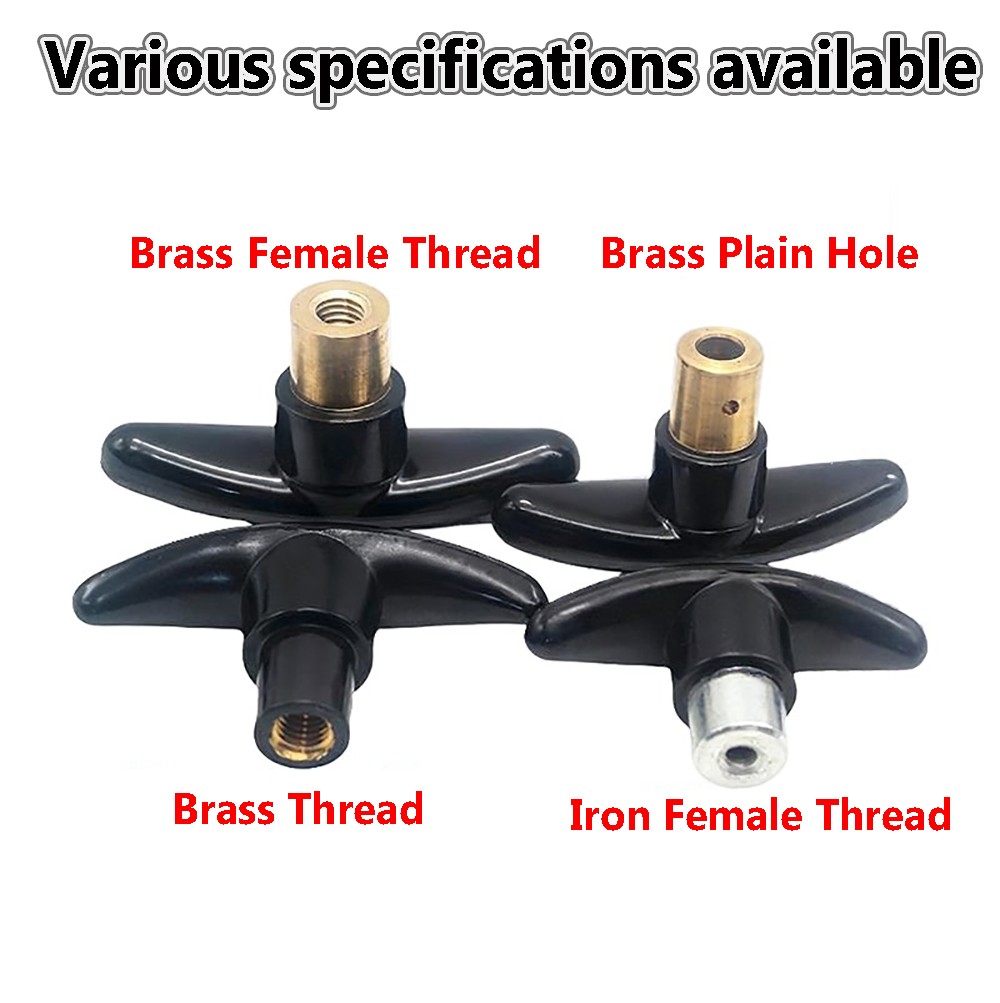 M6 M8 M10 T-Knobs Female Thread Black Plastic Clamping Hand Knobs Nuts Handles