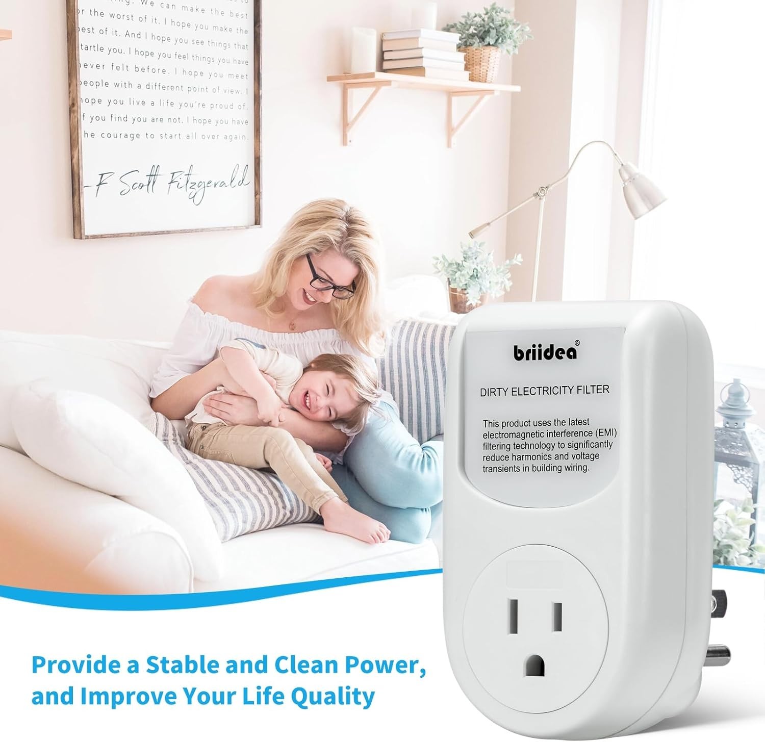Briidea Dirty Electricity Filters, Reduce High-Frequency Noise Caused by Electro