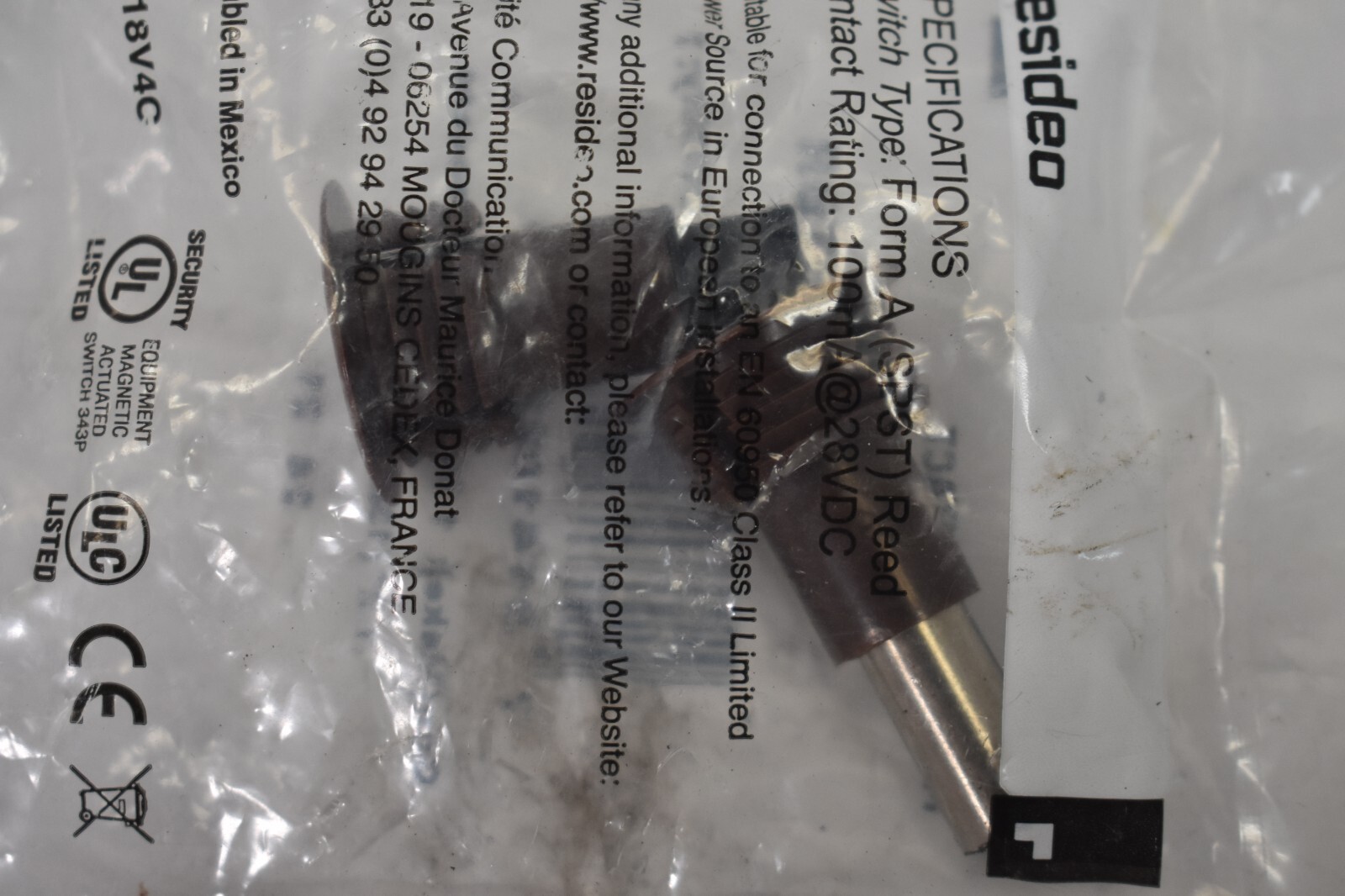Resideo Magnetic Contact w Terminal Steel Brown 947-75TBR Genuine OEM Kit