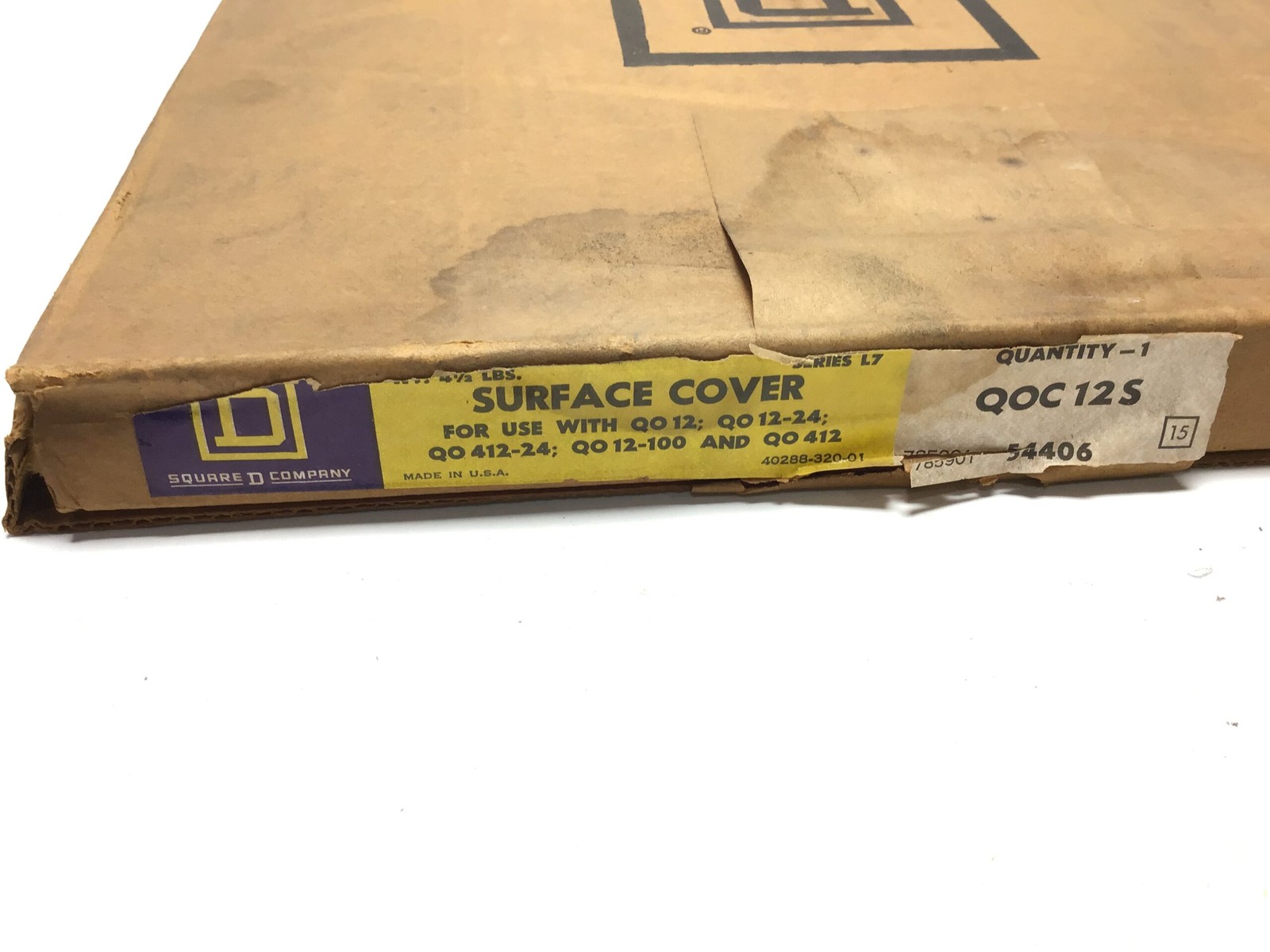 Square D QOC12S Surface Cover QO Load Center Panel Cover Gray