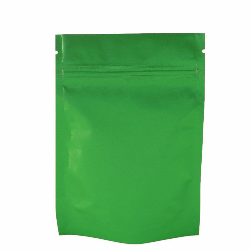 Green Air-Tight Zip Seal Mylar Bags w/Tear Notch for Seasoned Pita Chip Products