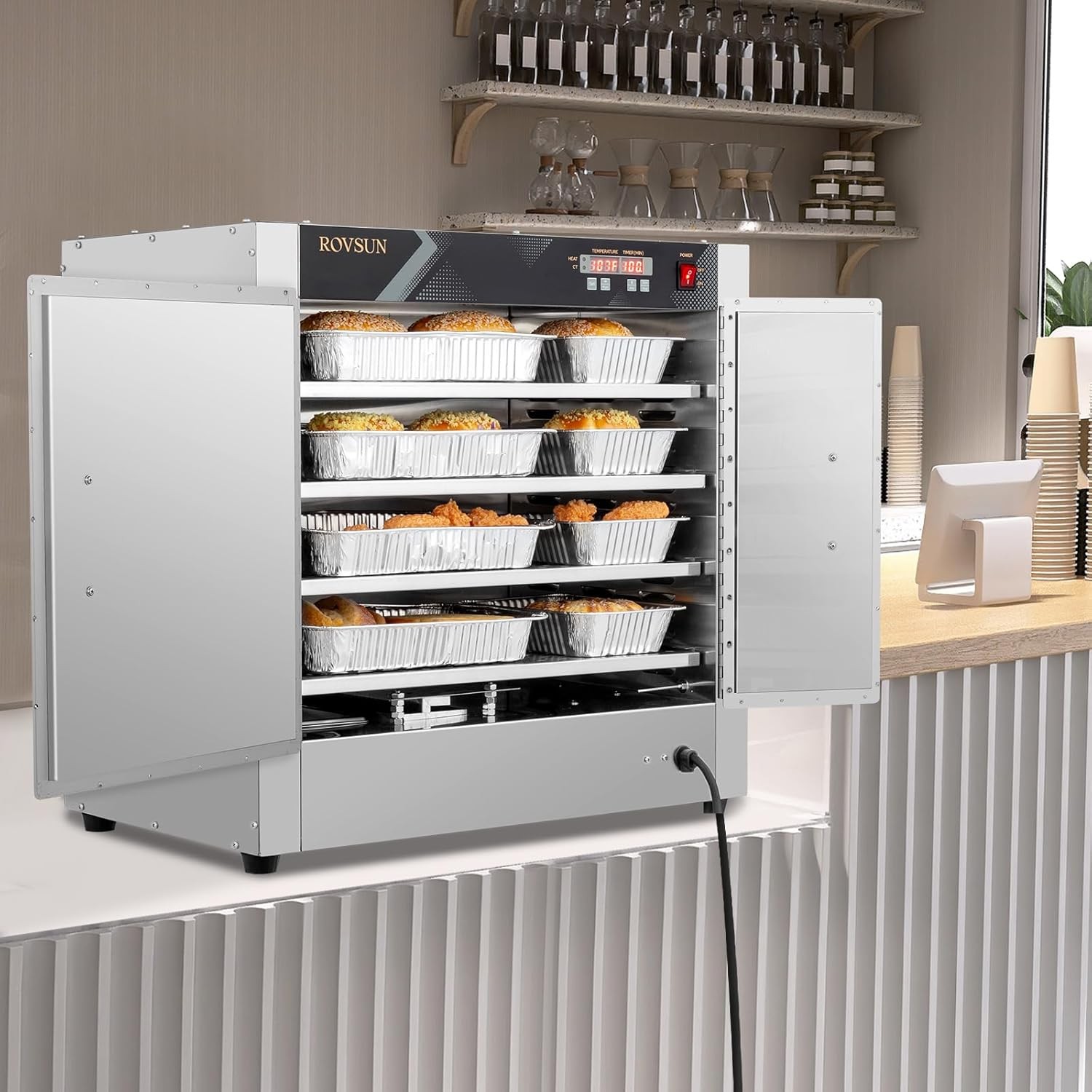 Commercial Food Warmer Countertop Hot Box Warming Cabinet for Restaurant Buffet