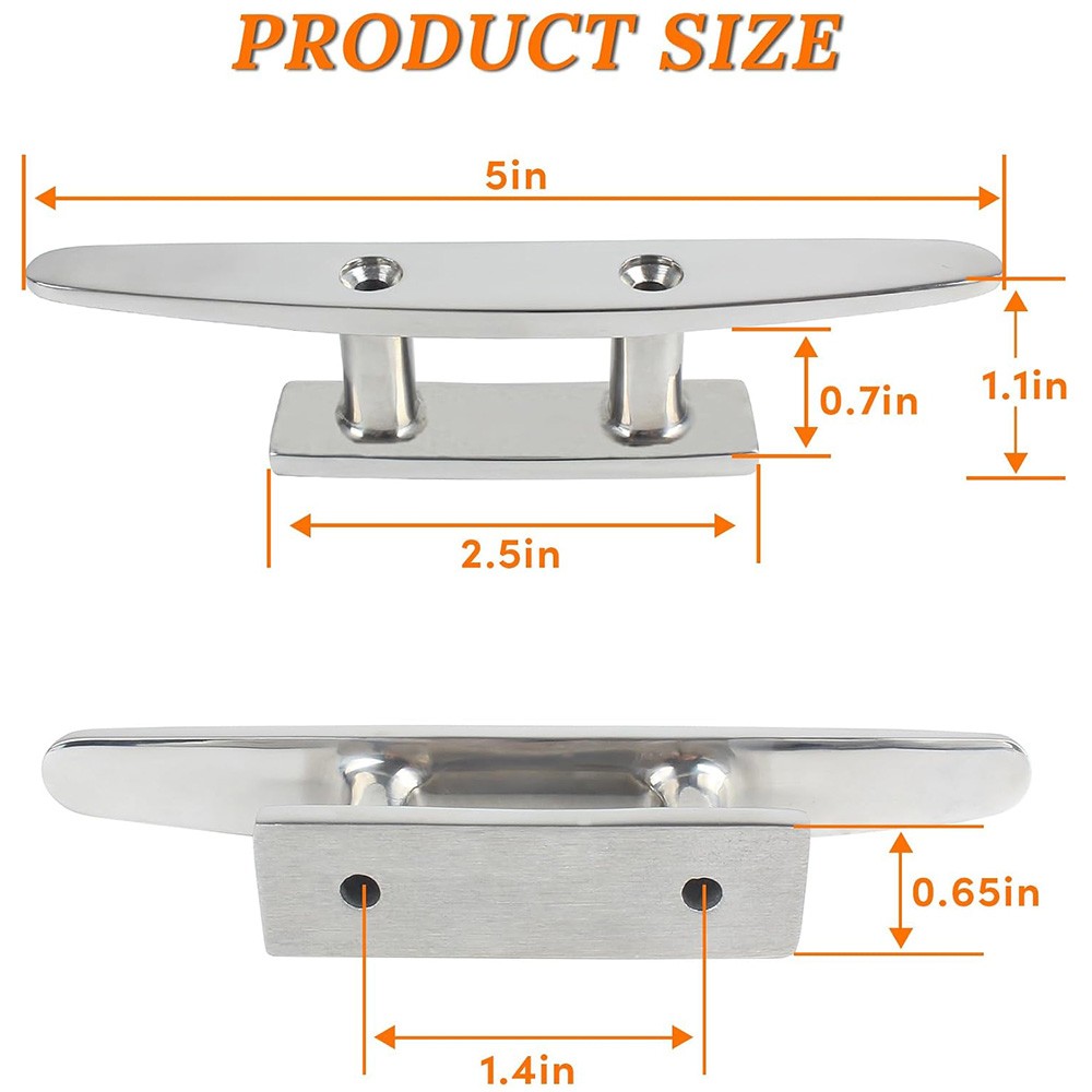 4/5/6/8/10 IN Boat Cleat Open Base 316 SS Deck Cleat Boat Dock Cleat Rope Cleat