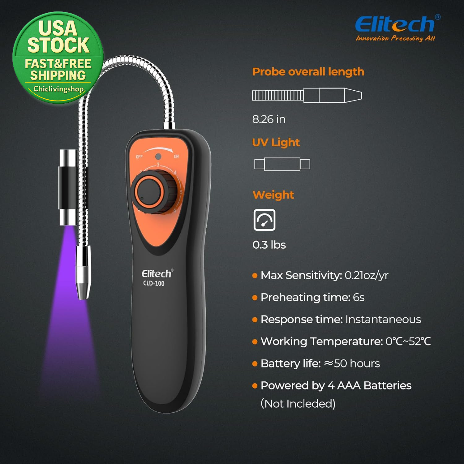 CLD 100 Refrigerant Leak Detector HVAC Freon Tester R134A R410A Tool
