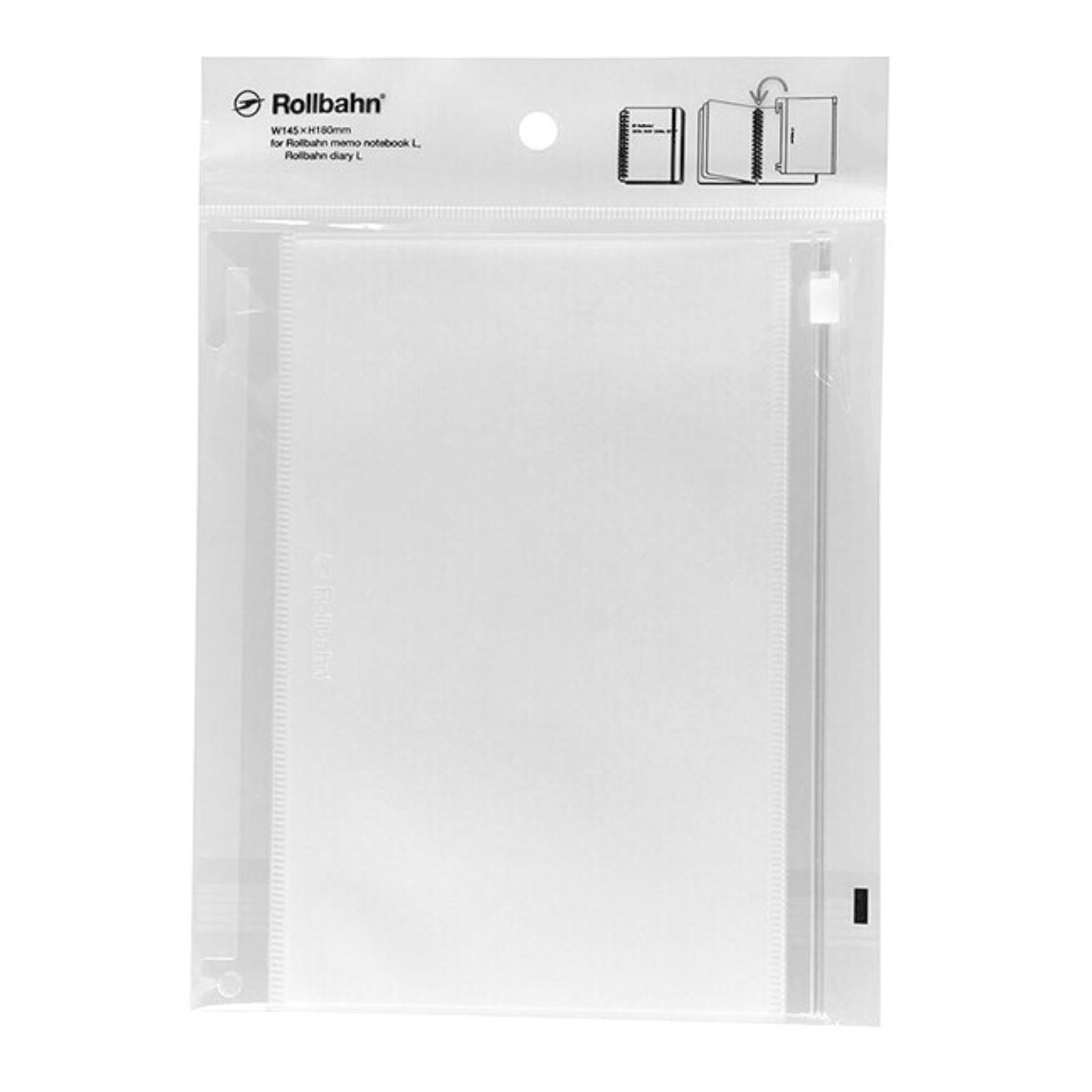 Delfonics Rollbahn Spiral Notebook Slider Case: 5.2 in. x 7 in. (Clear) *B6 note