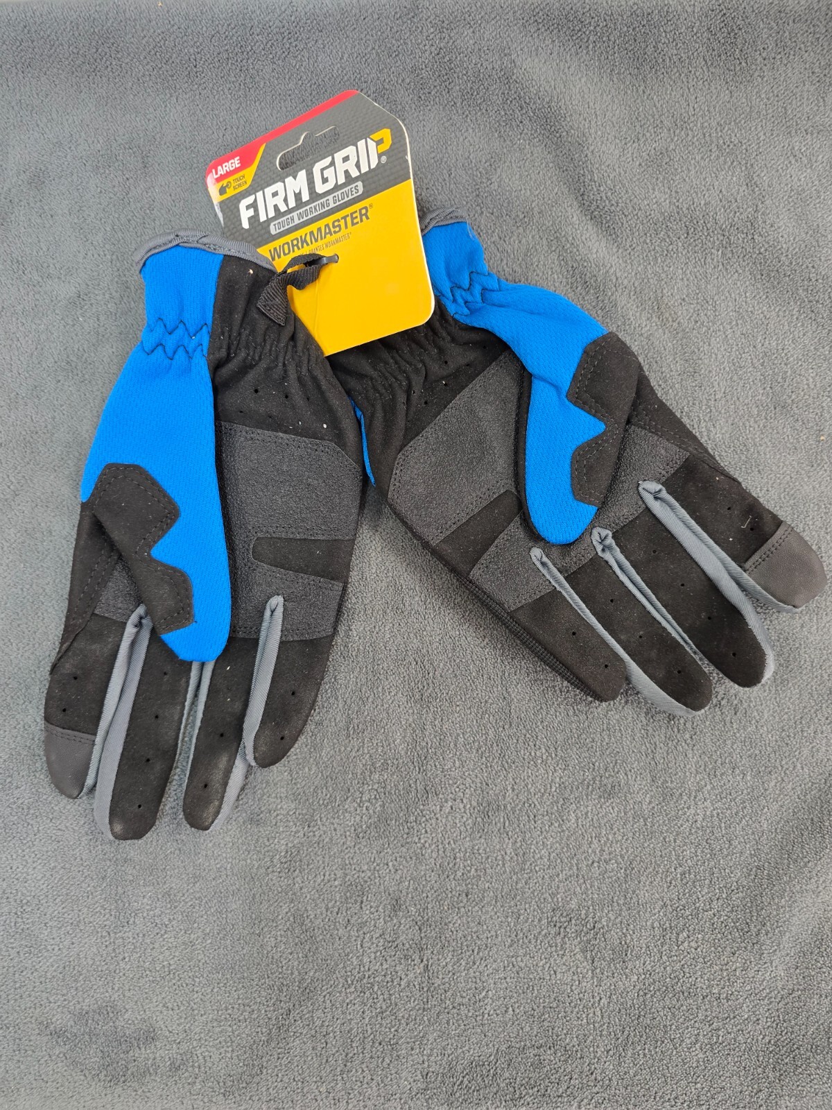 Firm Grip Large Workmaster Work Gloves, Touch Screen