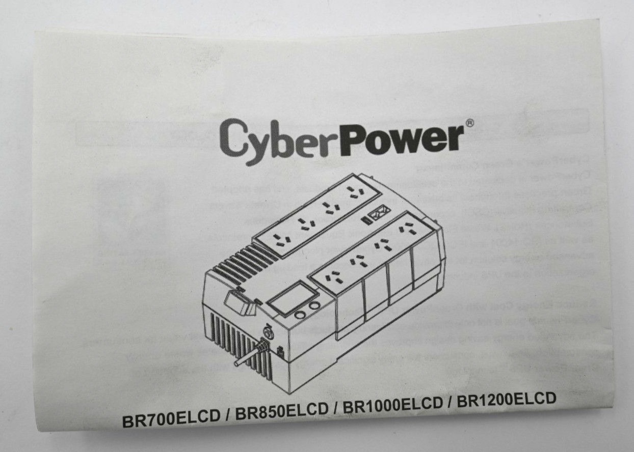 CYBERPOWER BR1000ELCD BRICS LCD SERIES LINE-INTERACTIVE UPS
