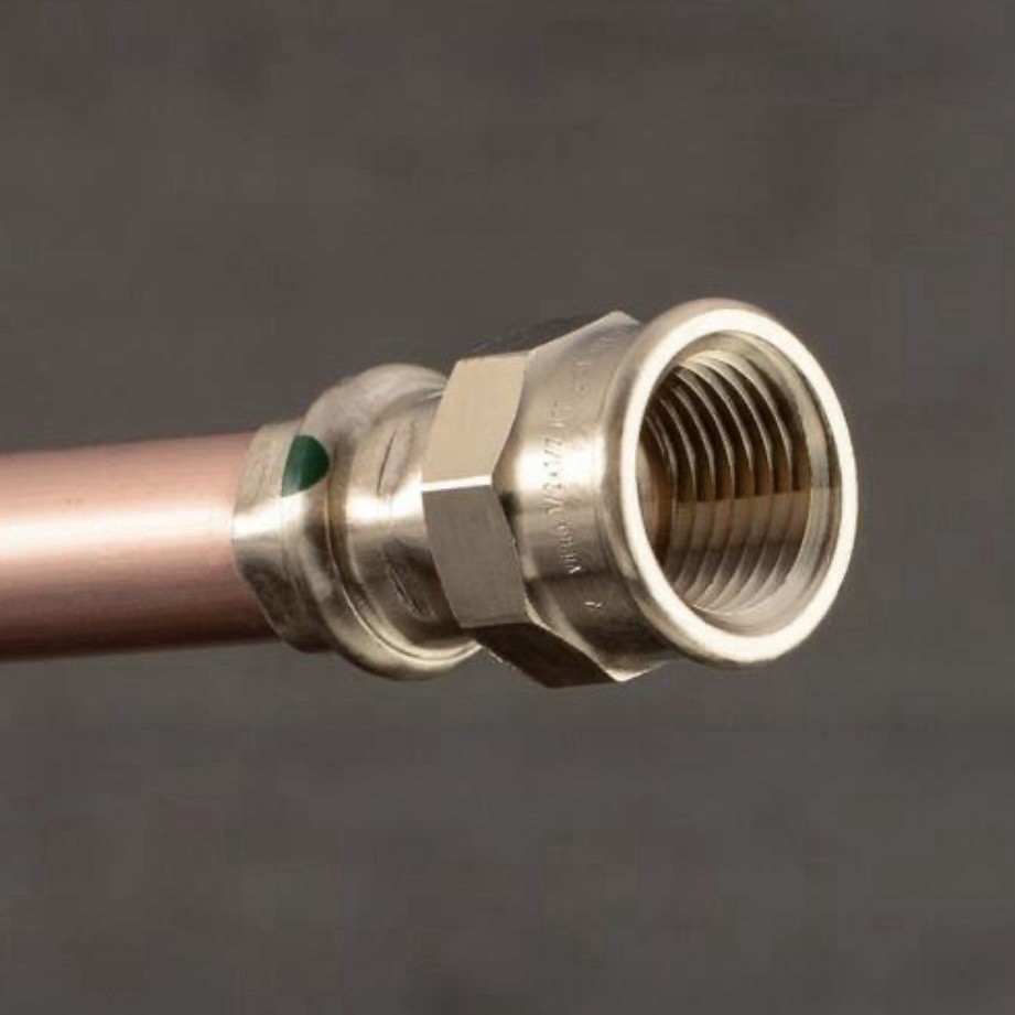 Viega ProPress 1/2 in. Press x 1/2 in. FPT Zero-Lead Bronze Adapter (10-Pack)