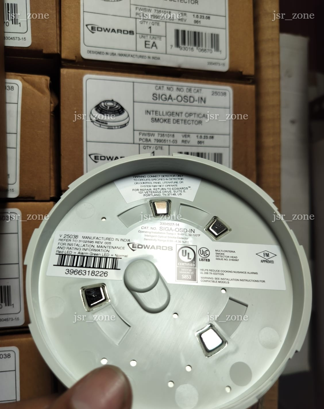 Edwards/EST SIGA OSD IN Intelligent Smoke Detector Head NEW USA Stock NIB OEM