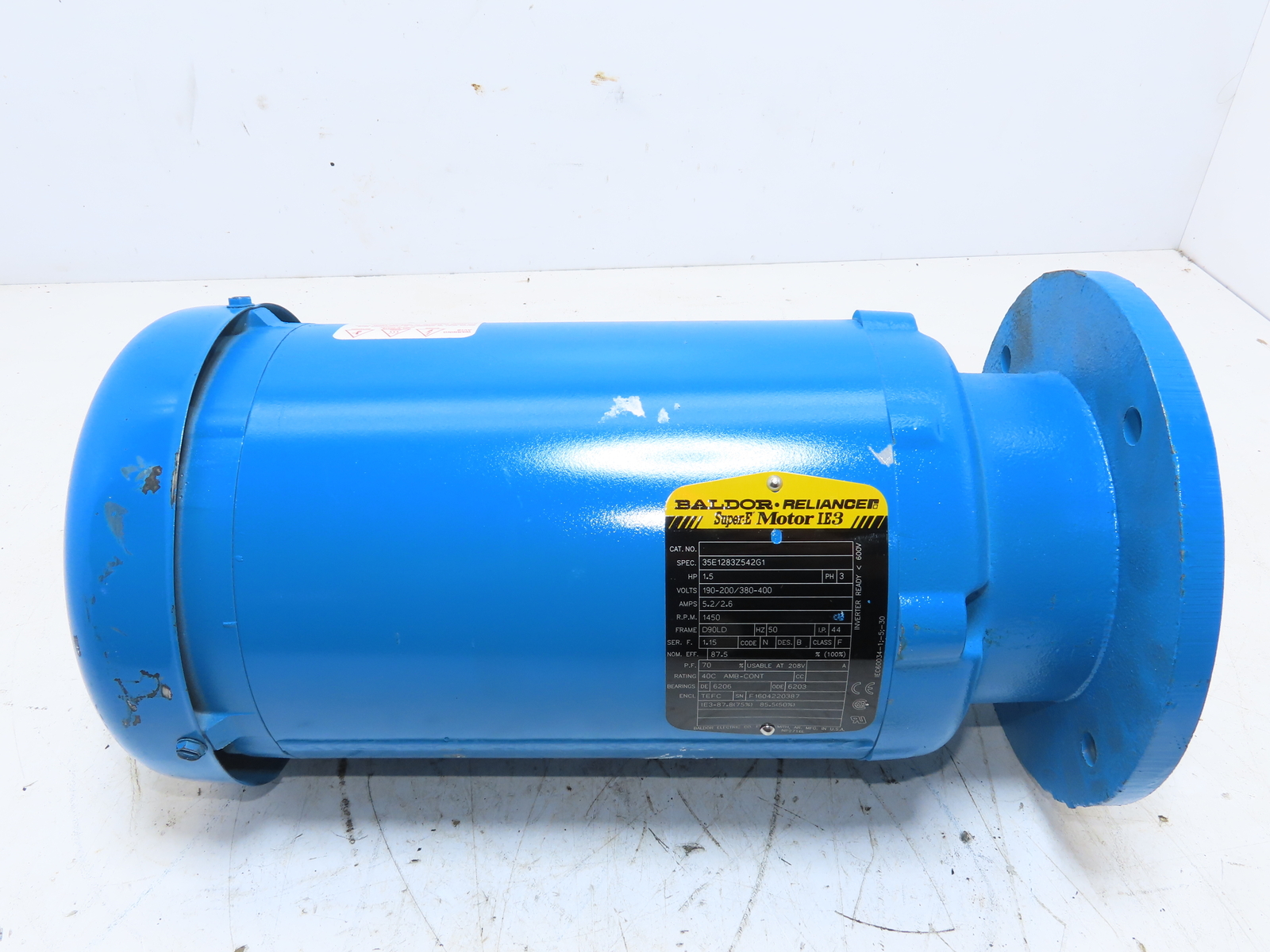 Baldor 1.5HP 1450RPM D90LD Frame Invertor Ready 600V Motor