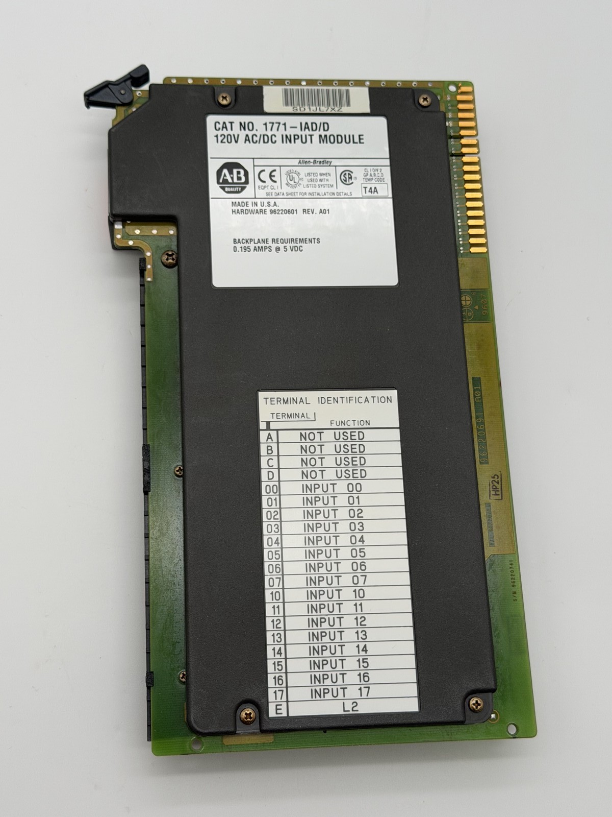 Allen-Bradley 1771-IAD Serie D PLC-5 I/O Module