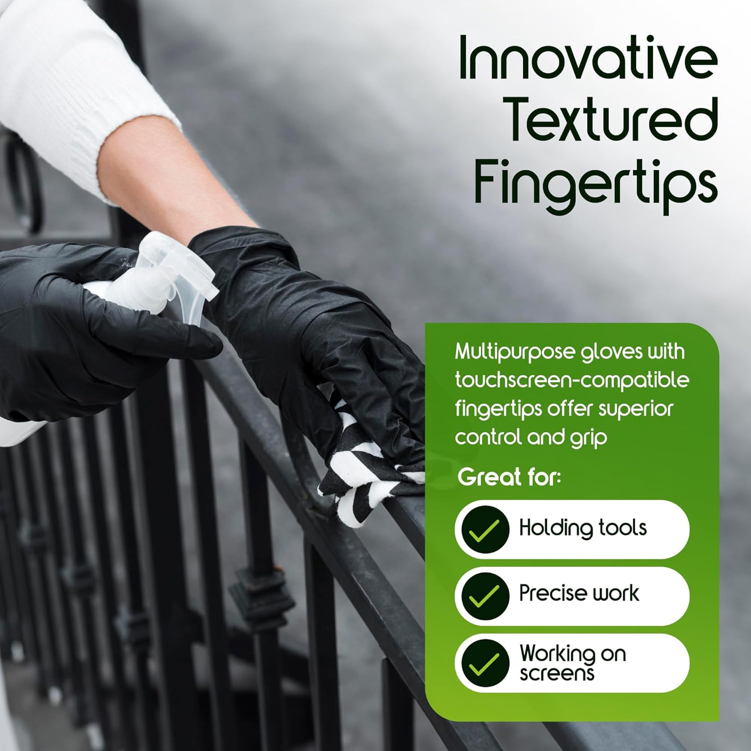 Black Nitrile Gloves HEAVY DUTY 6 Mil Nitrile Chemical Resistant Medical Cooking