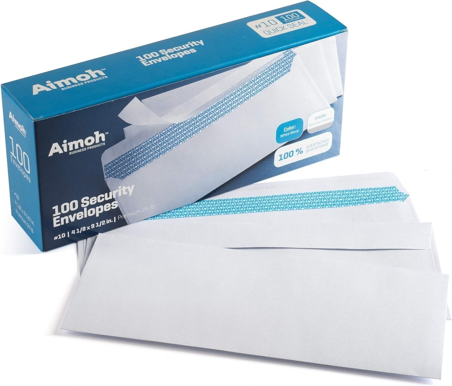 Ultra Secure 100 Pack Self-Seal Envelopes, 4⅛ x 9½ – Perfect for Everyday Use