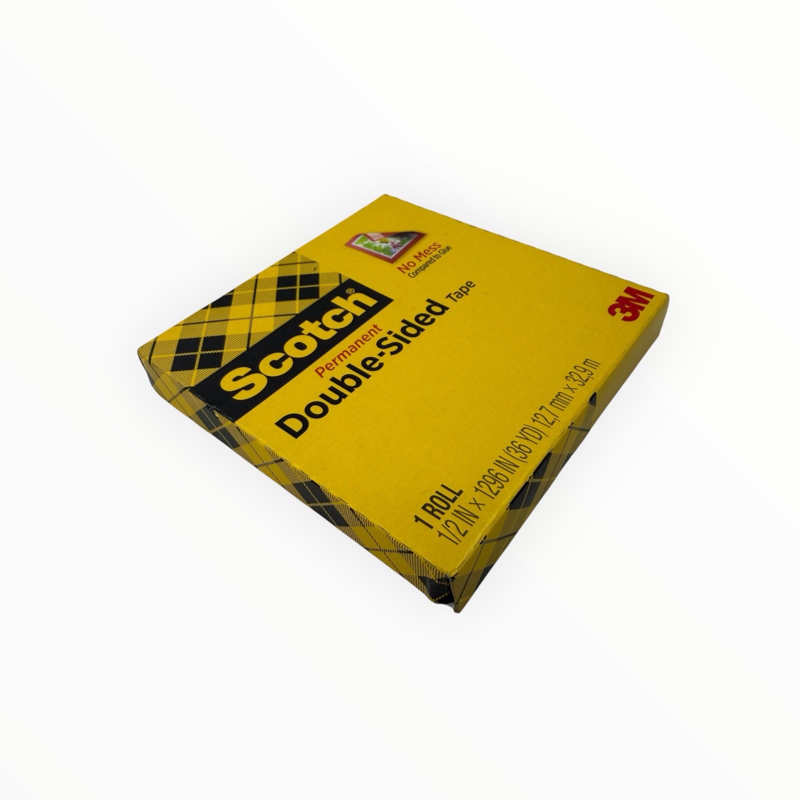 1 Roll Scotch Double-Sided Tape Permanent 1/2″x 1,296″ Clear 3″ Core 665