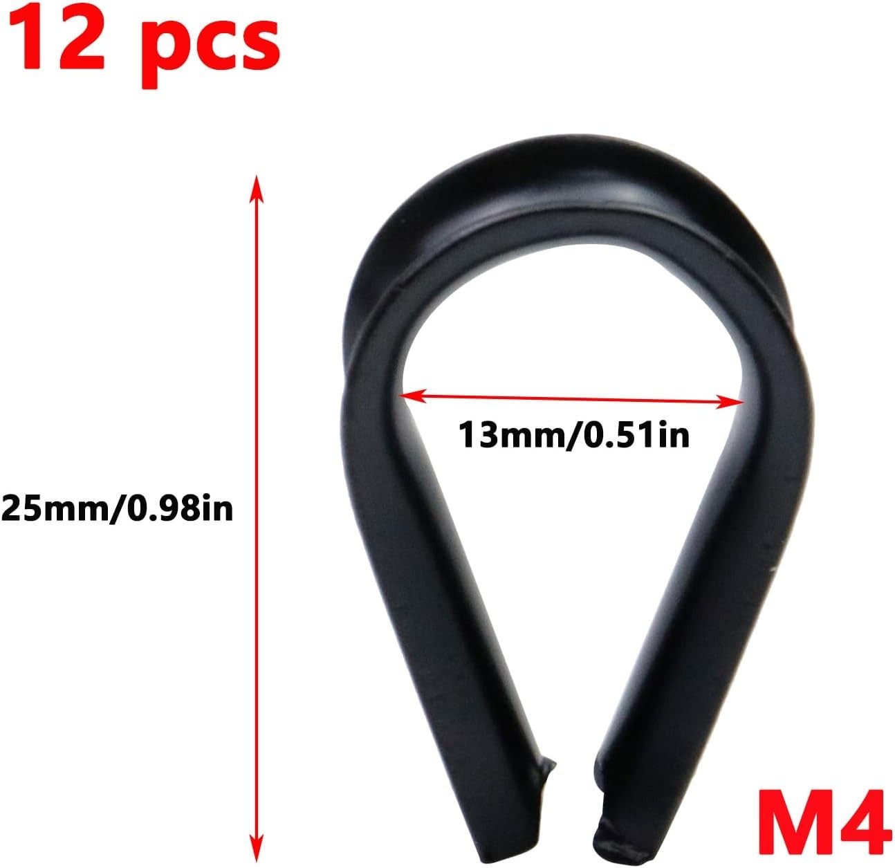 M4 Stainless Steel Thimble for 5/32″ Diameter Wire Rope Cable Thimbles Riggin…