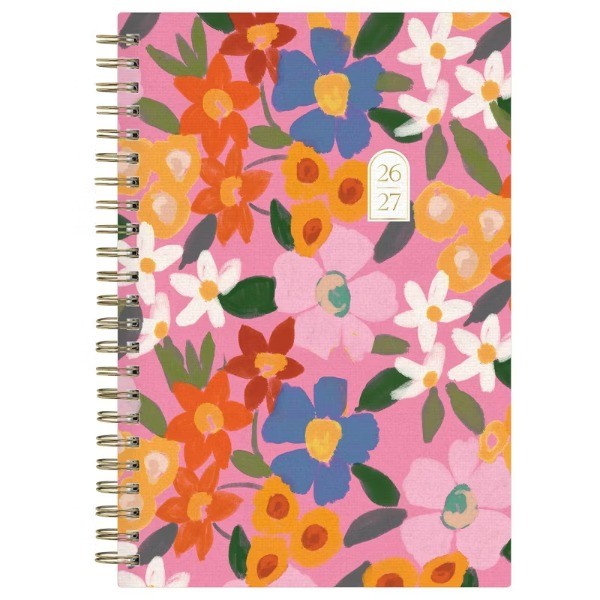 Weekly/Monthly Planner 15 Month Wirebound 5"x8" Textured Paper