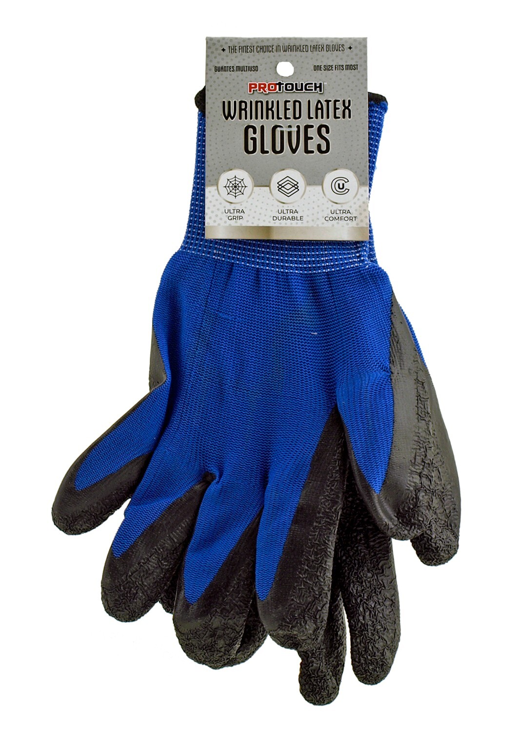 PROTOUCH WRINKLED LATEX WORKING GLOVES 3 COLORS ( 3 pair of gloves )