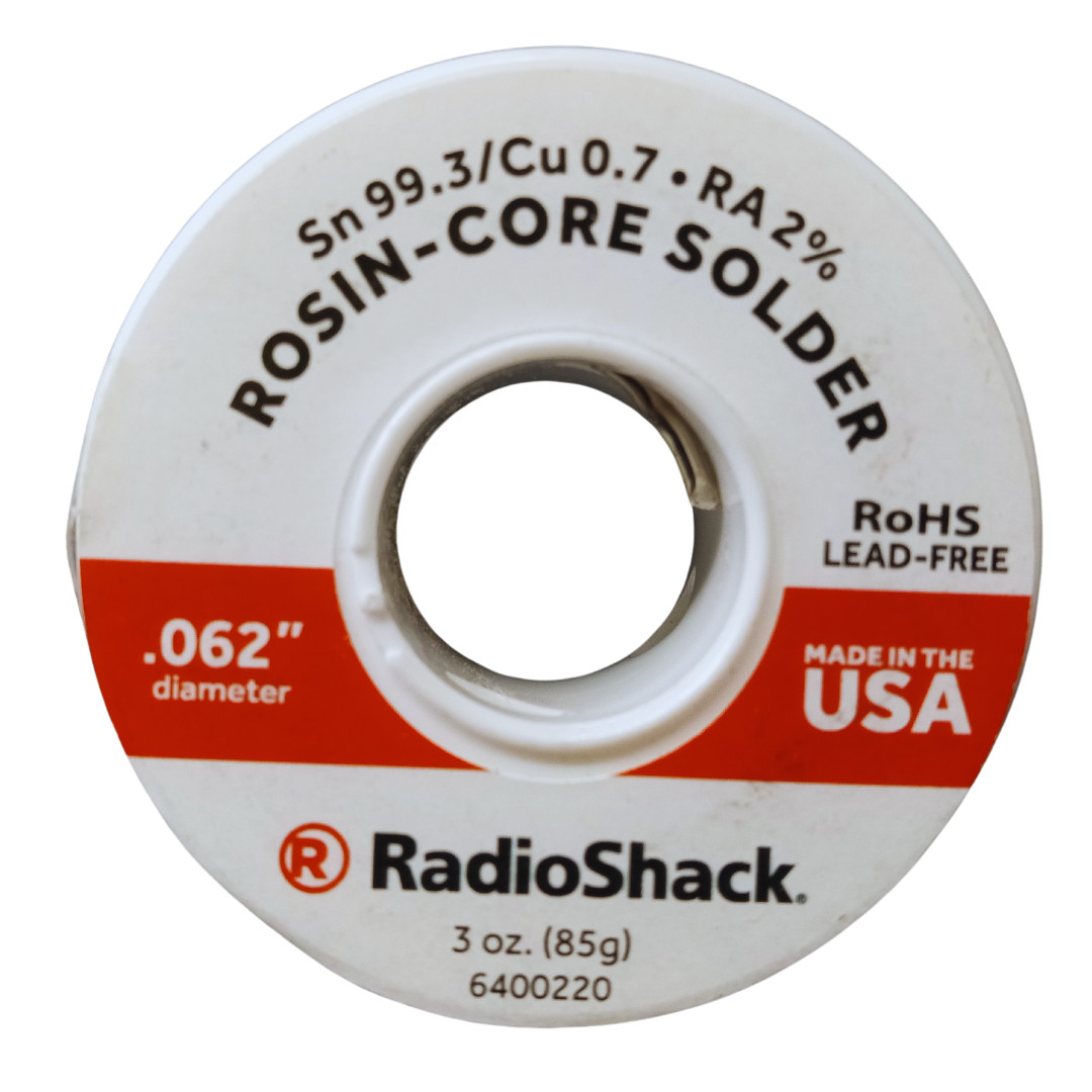 RadioShack SnCu 99.3/0.7 Lead-Free Solder, 0.062″ Diameter – 3.0 oz. Spool