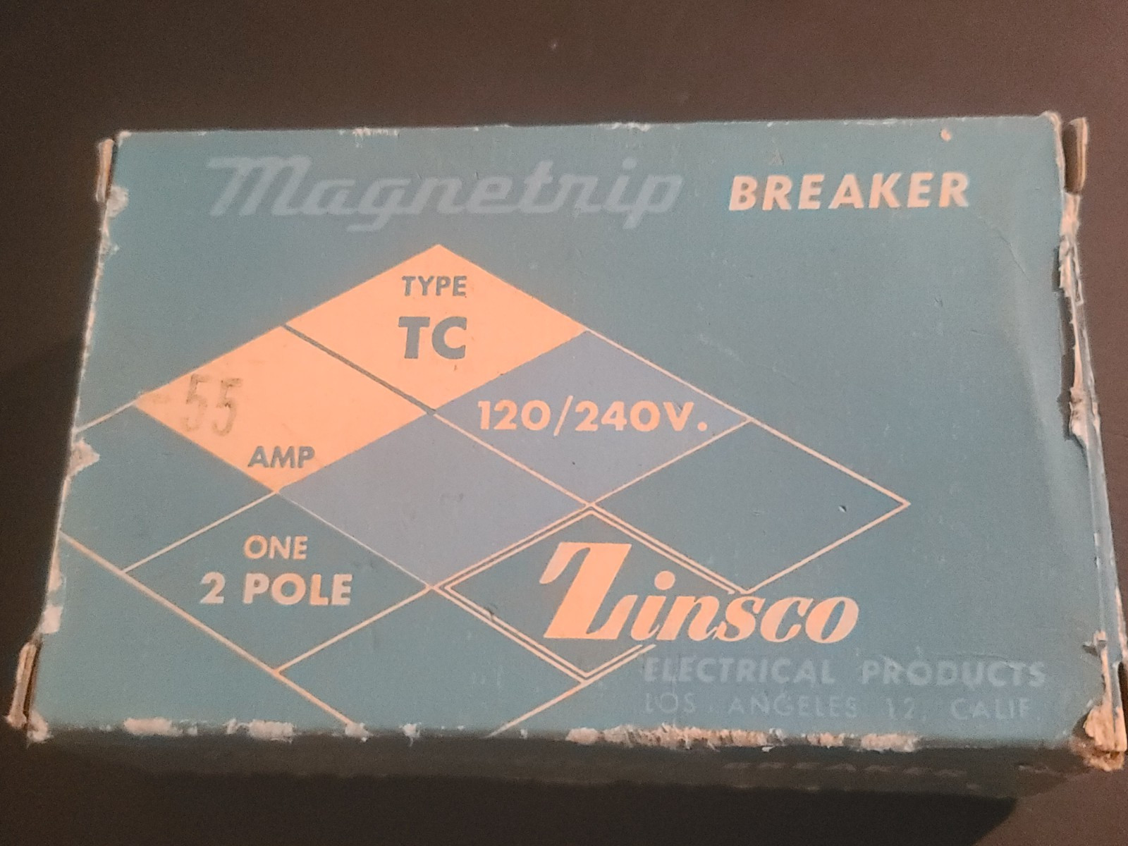 Zinsco 55 Amp 55A Double 2P 2 Pole Circuit Breaker Type TC 120/240 Volt