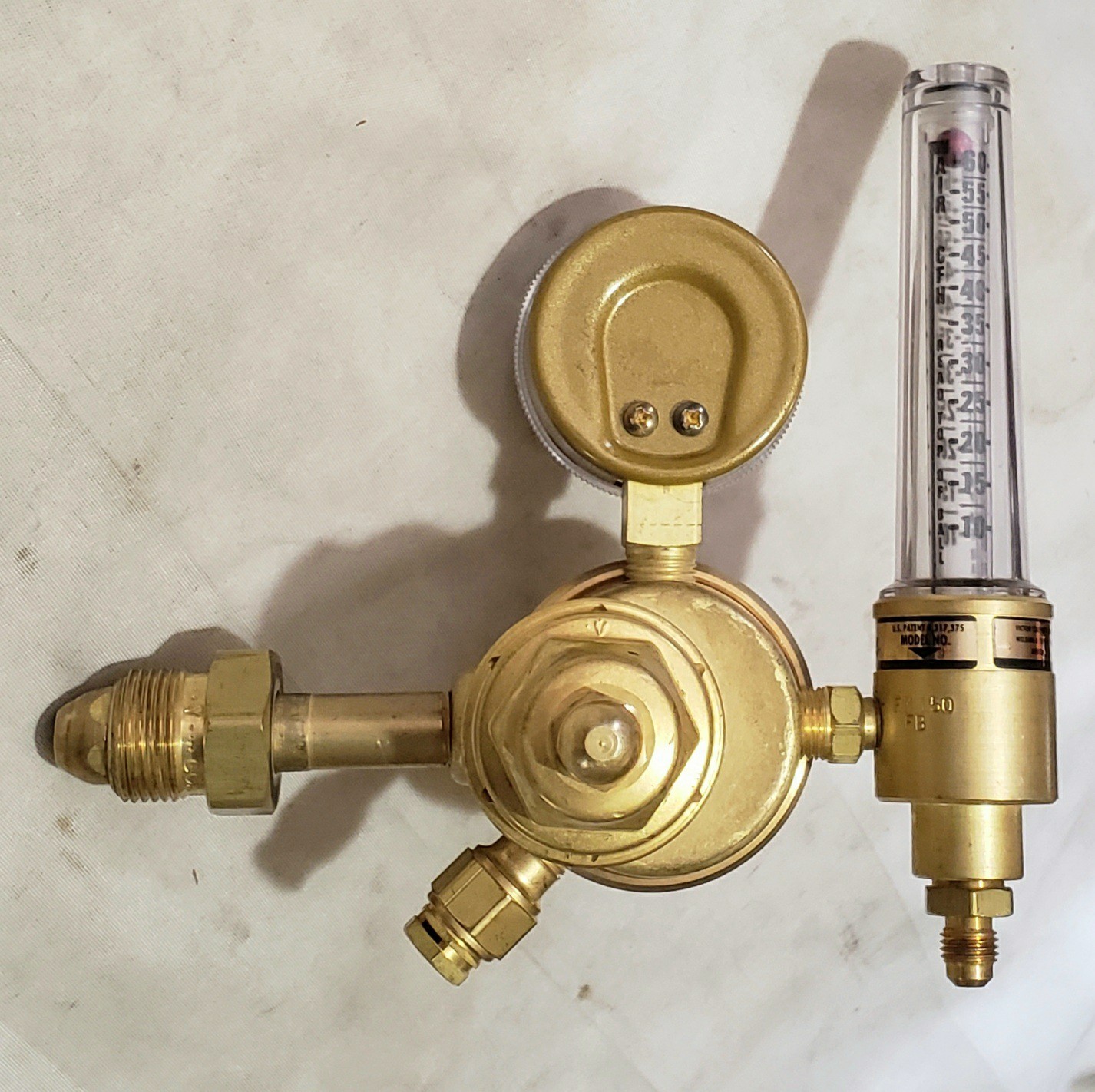 Victor HVTS 2530-580 Two Stage Nitorgen Air Flowmeter Regulator Made In USA