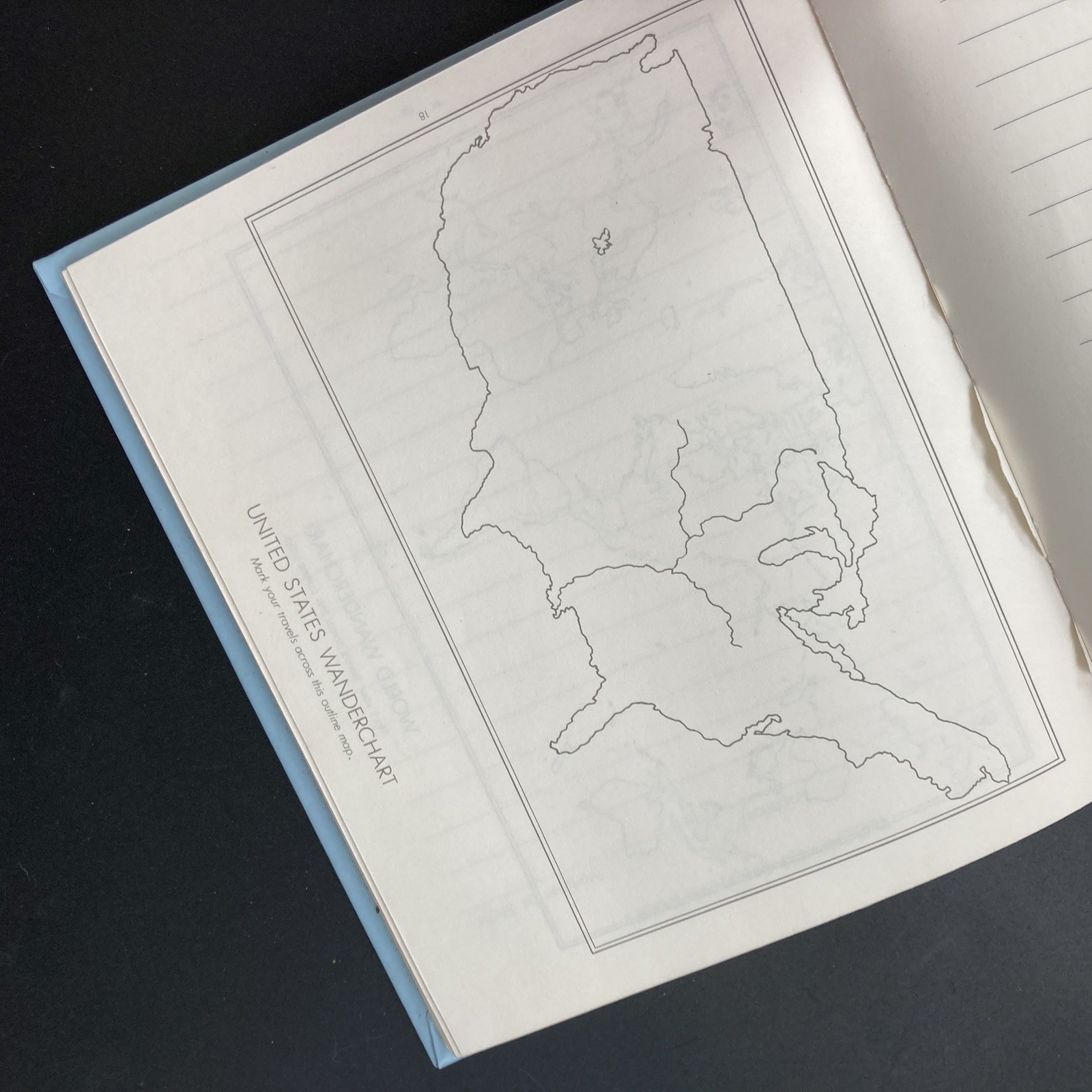 VINTAGE 1980 Hardcover Travel Journal Hallmark Blank Unused Maps