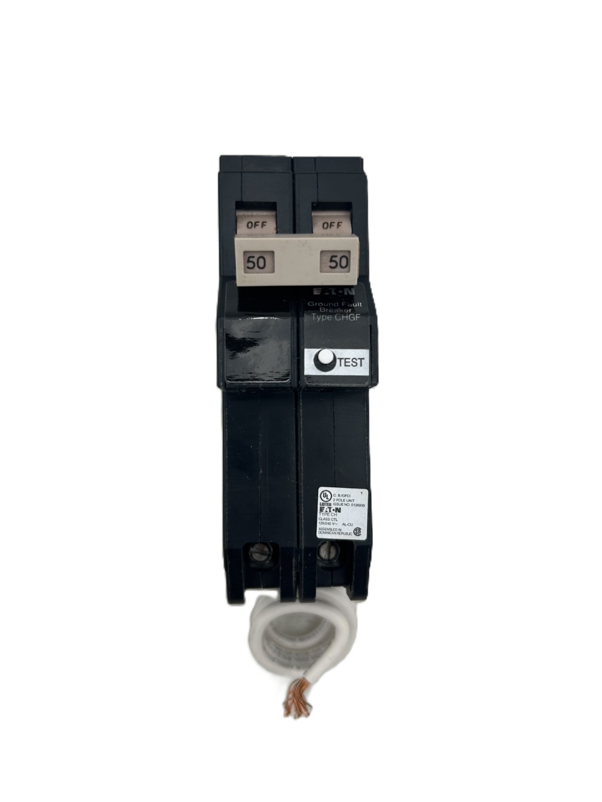 Eaton CHN250GF Ground Fault Circuit Breaker 50A 2-Pole 120/240V