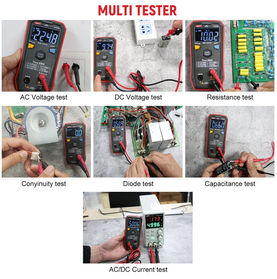 UT123D Digital Multimeter, Smart, True Rms, CAT III 600V, 4000 counts