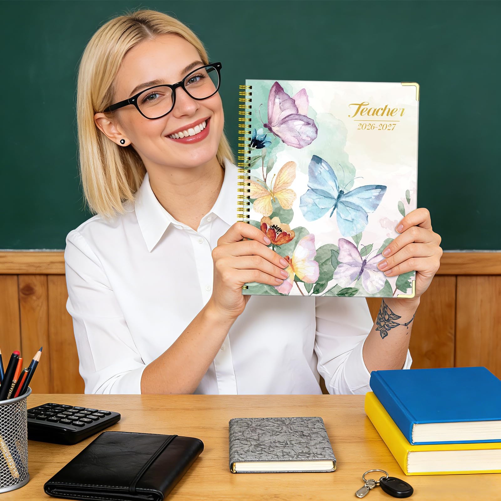 Teacher Planner 2026-2027, July 2026 to June 2027 Academic Year, 8.5″ x 11″ L…