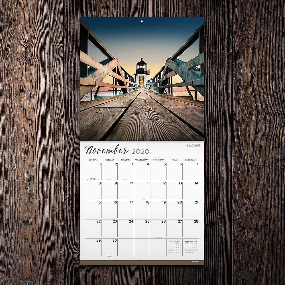 2020 Lighthouses Wall Calendar