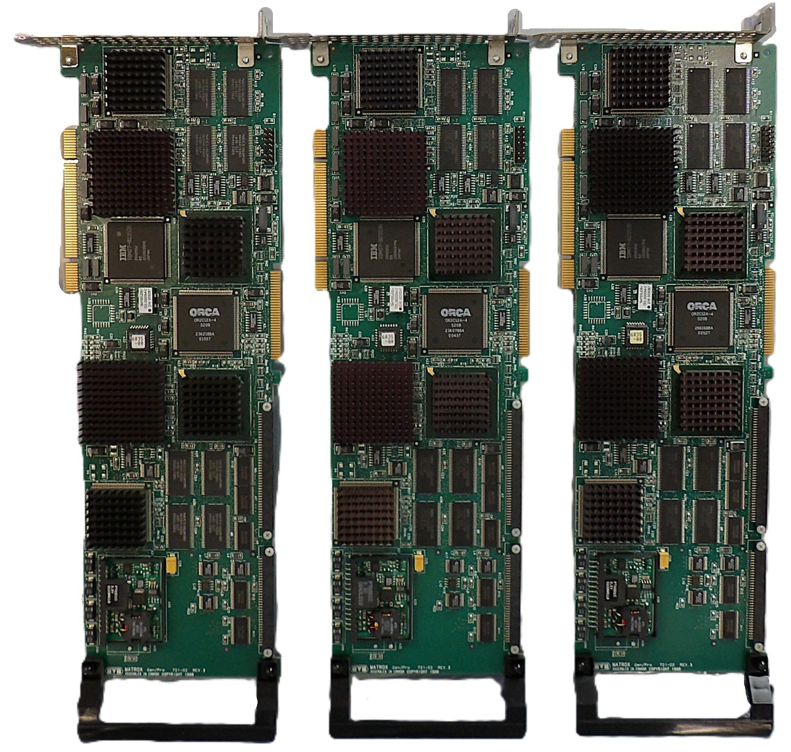 Matrox 721-02 Gen/Pro PCB Card GP60/F/64/F/64 570-06 Reseller Lot of 3 Working
