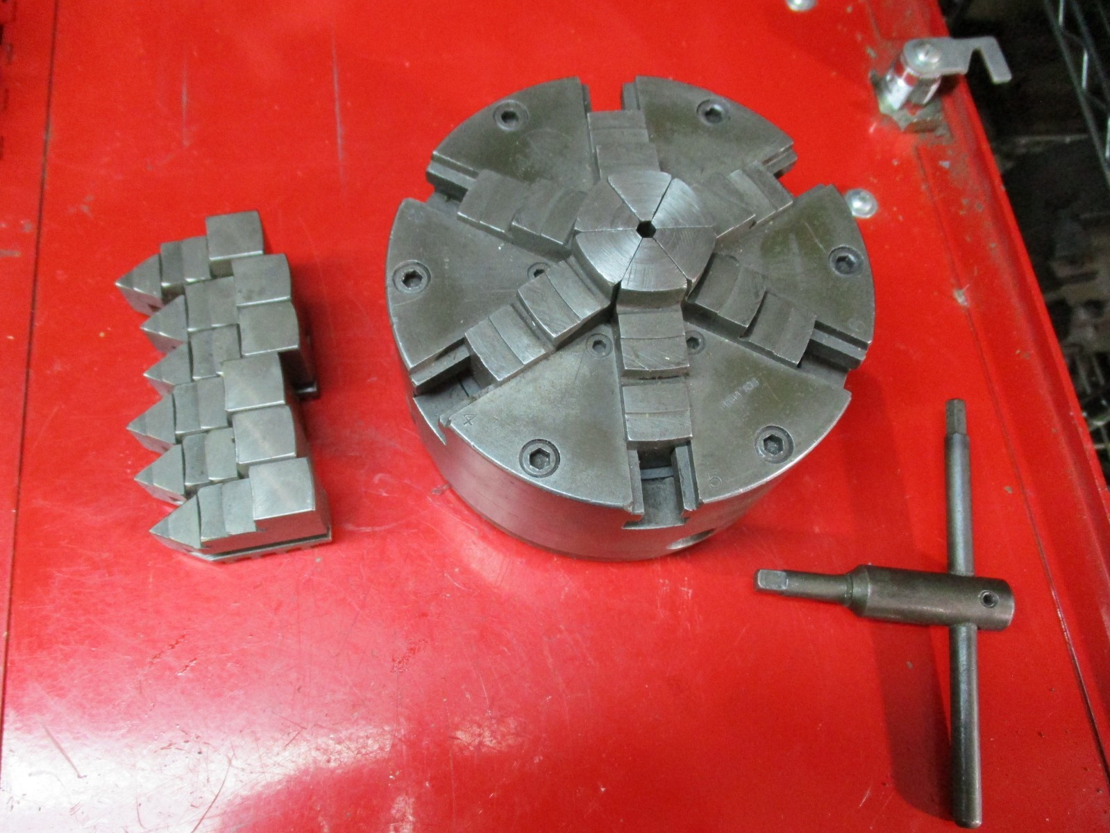 Buck 5″ 6 Jaw Adjust-Tru Lathe Chuck 1-1/2 X 8 tpi Thread