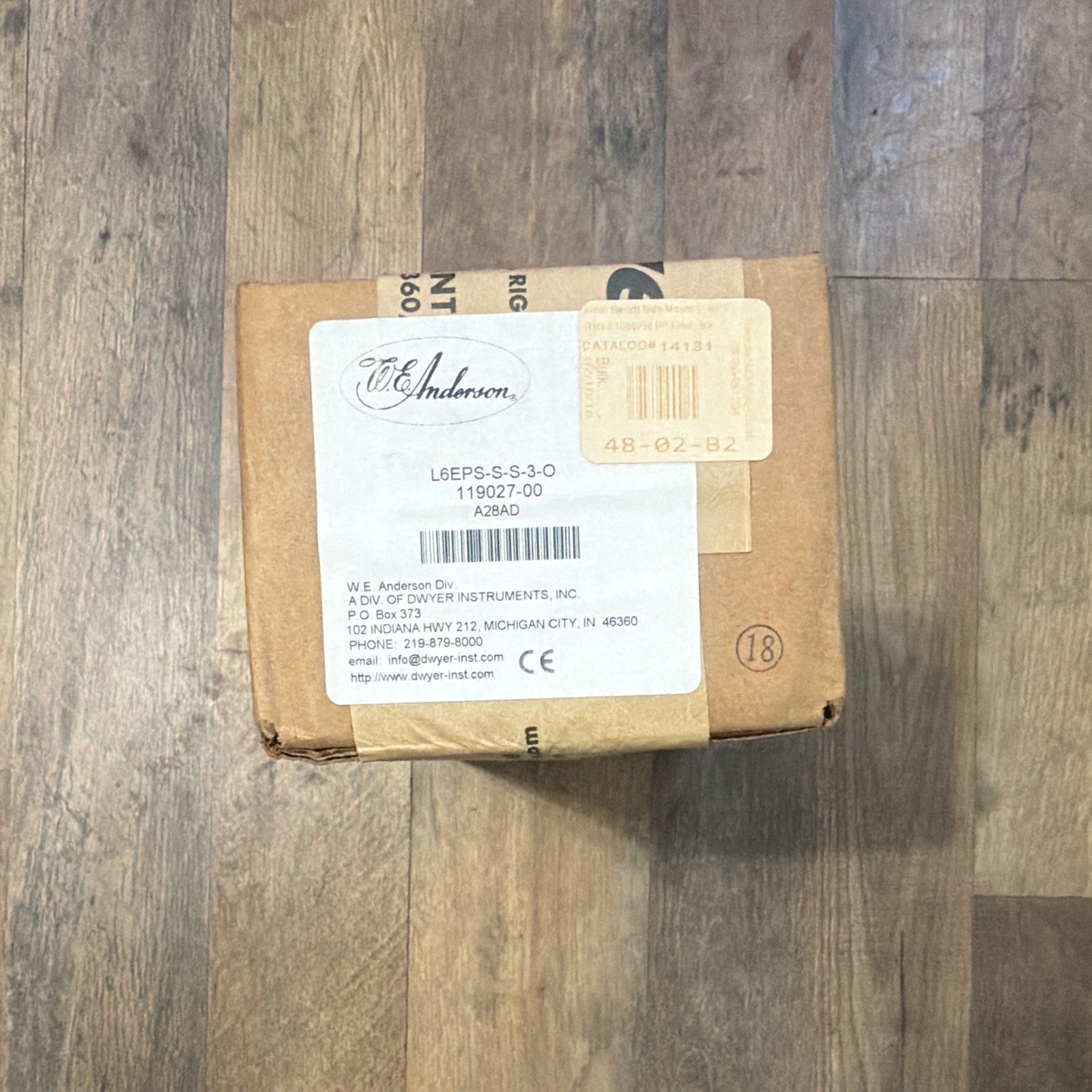 Dwyer Pressure Switch L6EPS-S-S-3-O 119027-00 Brown Instruments