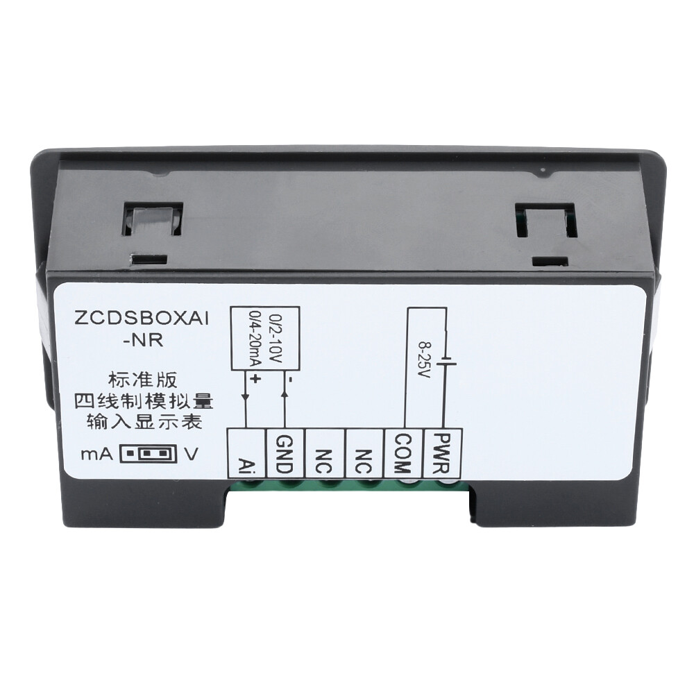 0-10V 0-20mA 2-10V 4-20mA 4-Wire Analog Input (Reception) Display Meter DC 8~25V