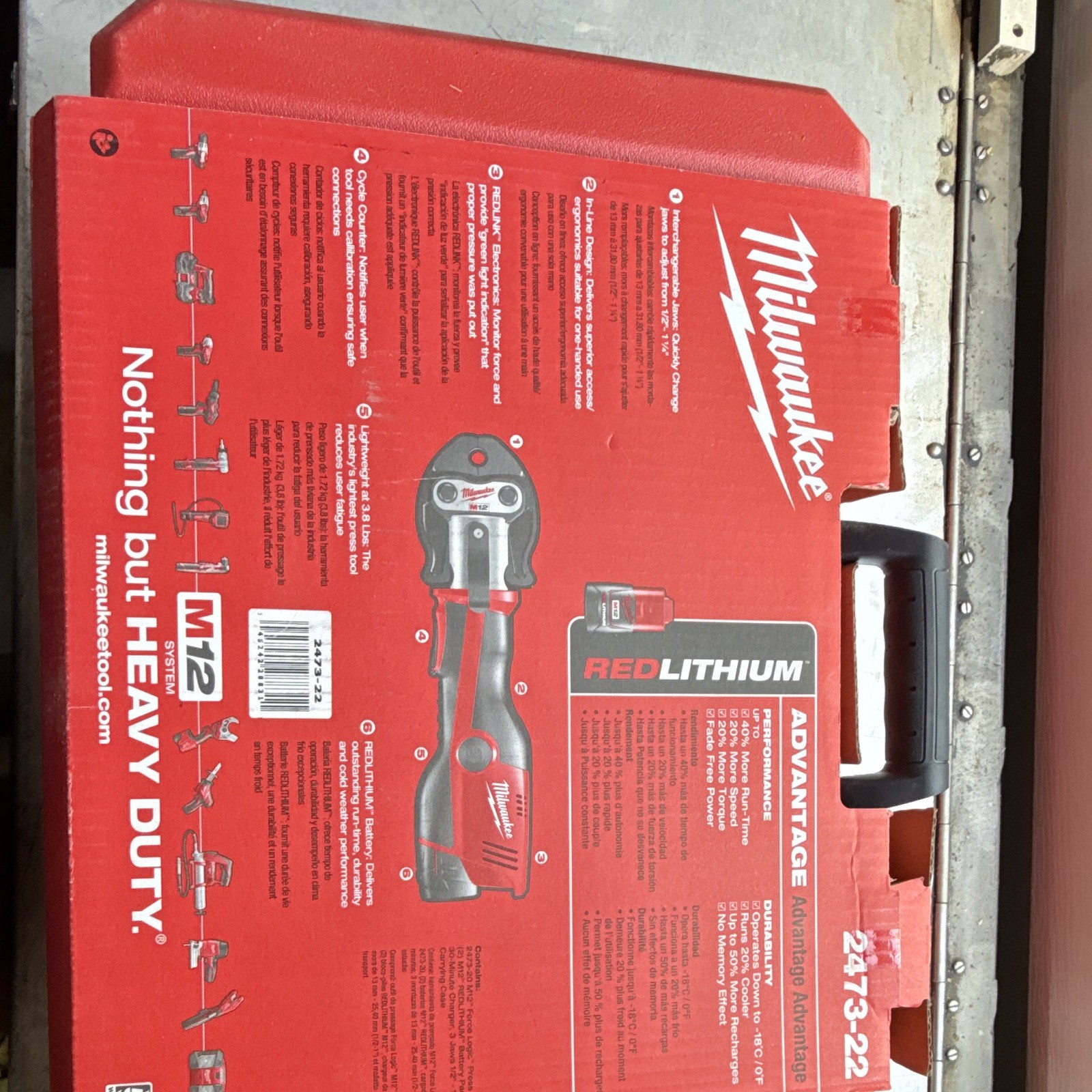 Milwaukee M12 FORCE LOGIC Press Tool Kit 1/2 in-1 in Clamp, 2473-22