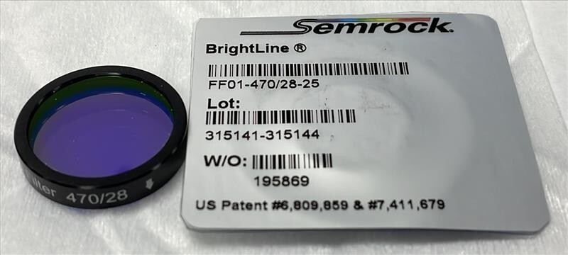 SEMROCK FF01-470/28-25 BrightLine BANDPASS FILTER Single-Band IDEX FFF01-531