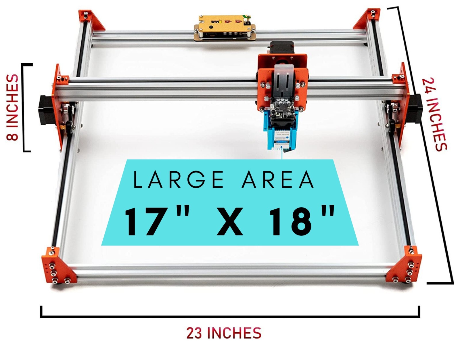Laser Engraver and Cutting Machine, Largest Area 17in x 18in, 30W – by Rezati