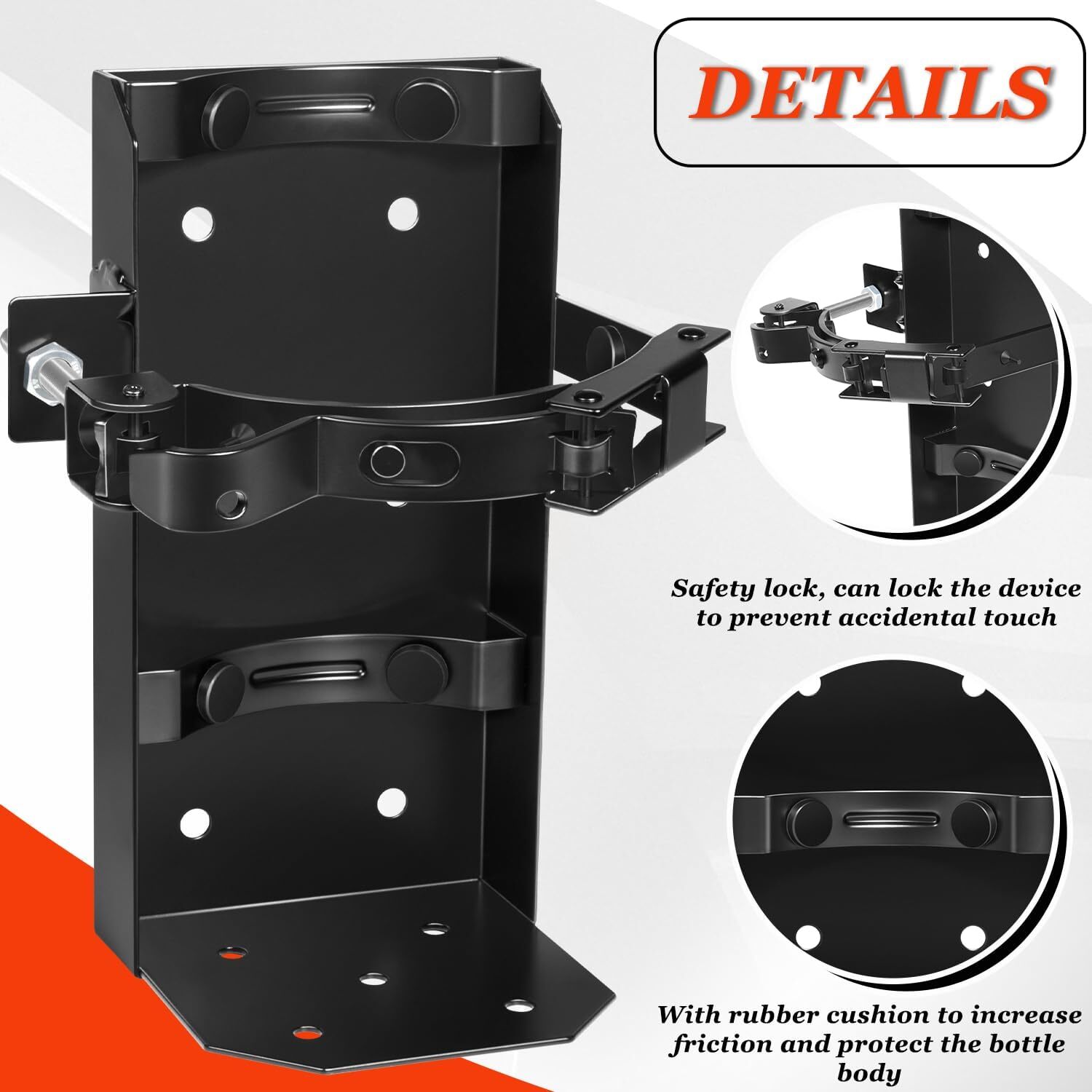809 Heavy Duty Fire Extinguisher Vehicle Bracket Mount Fit for 10lb Dry/5lb Co2