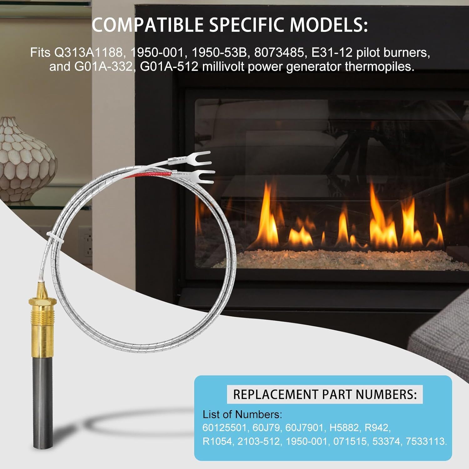 2X THERMOPILE 72″ ARMORED FOR BAKERS PRIDE M1265X MODELS 101 151 201 251 301 US