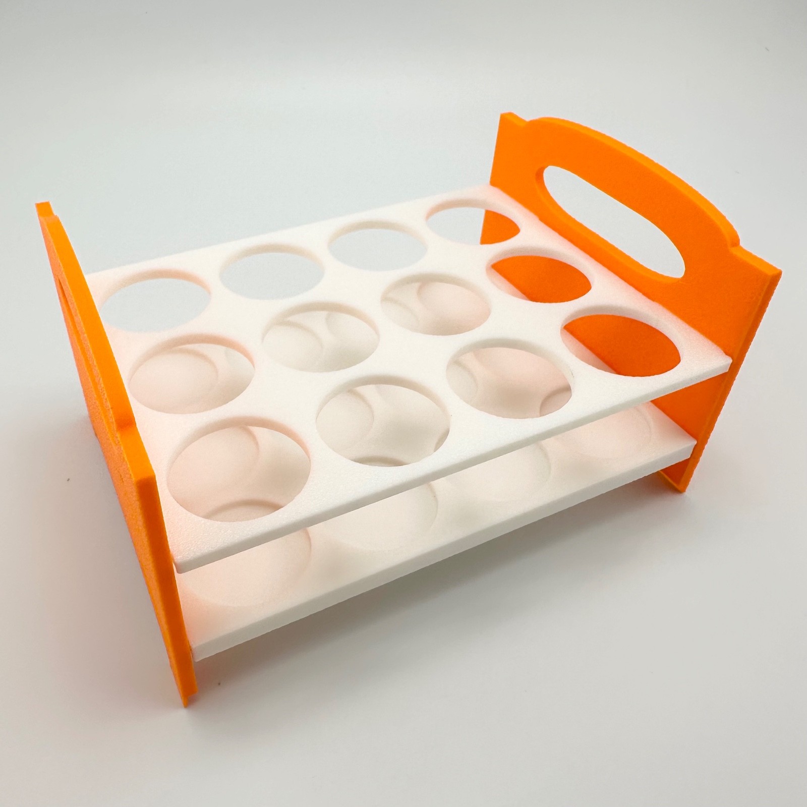 Stackable Test Tube Rack 12-Hole Holder Fits Tubes up to 24mm – Made in USA