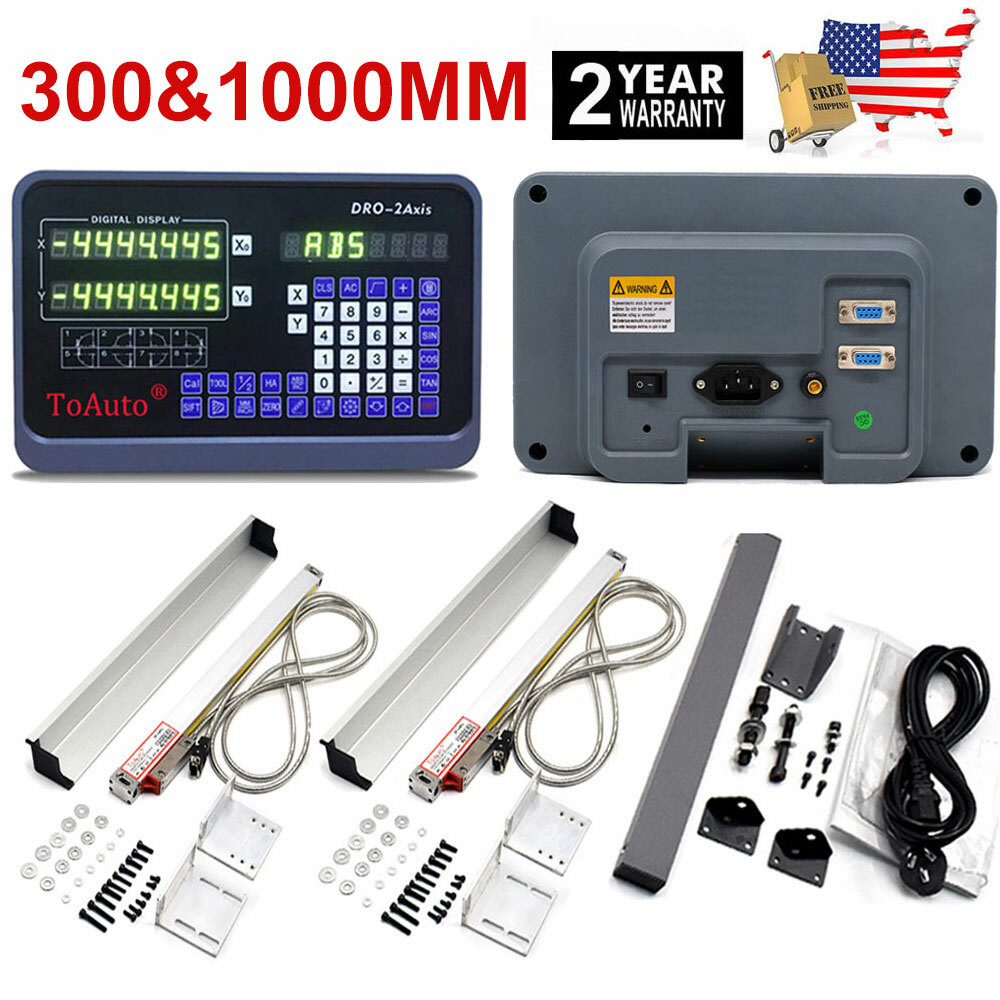 12″ 40″ TTL Linear Scale 2 Axis Digital Readout DRO Display Kit Milling Lathe US