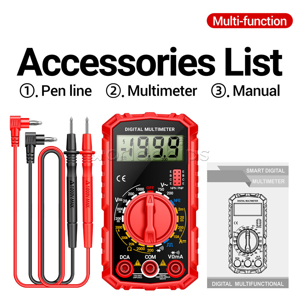 ANENG SZ308 Mini Digital Multimeter AC DC Voltage Current Resistance Meter 1999