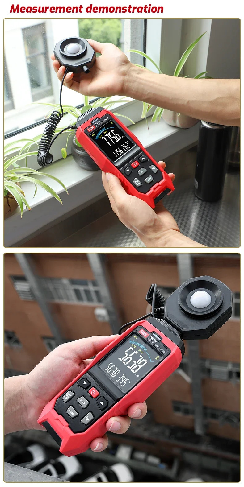 TA632A TA632B TA8123 Lux Meter High-Precision Photometer Luminance Meter
