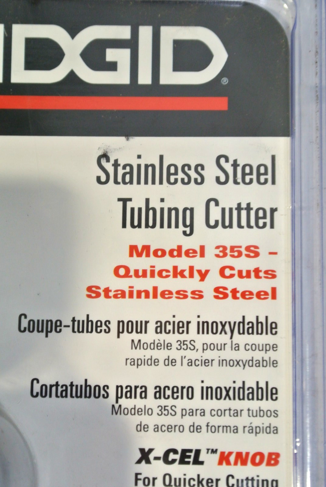 RIDGID 29963 Model 35S 1/4″ to 1-3/8″ Stainless Steel Tubing Cutter, X-CEL Knob