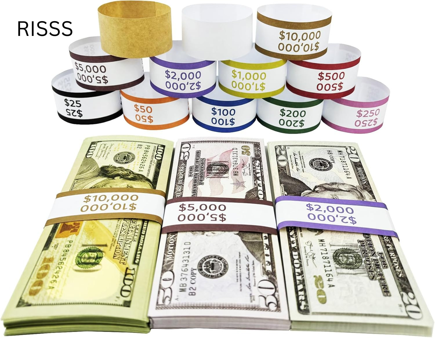 Multicolor Currency Strap, 600pcs Money Bands for Cash, Self-Adhesive Money Wrap