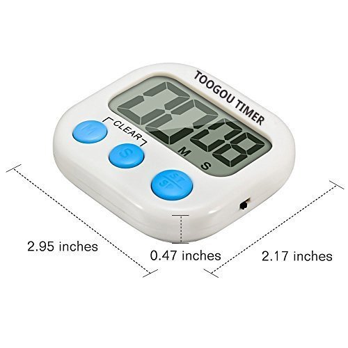 Large LCD Digital Timer Loud Alarm Magnetic Kitchen Cooking Count-Down Up CA