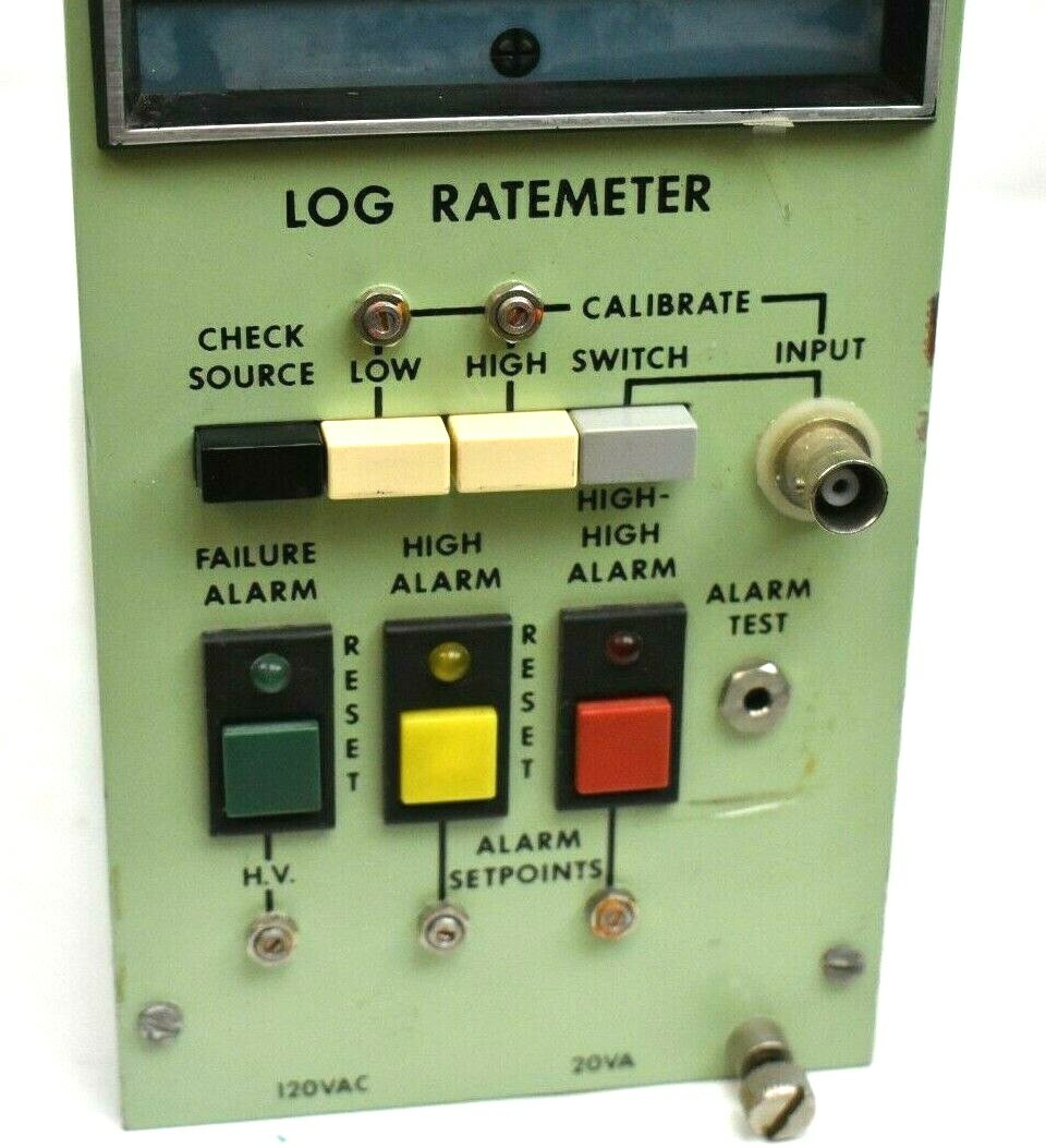 NCE Nuclear Controls Model 204 LOG Ratemeter, 120 VAC ~ 20 VA